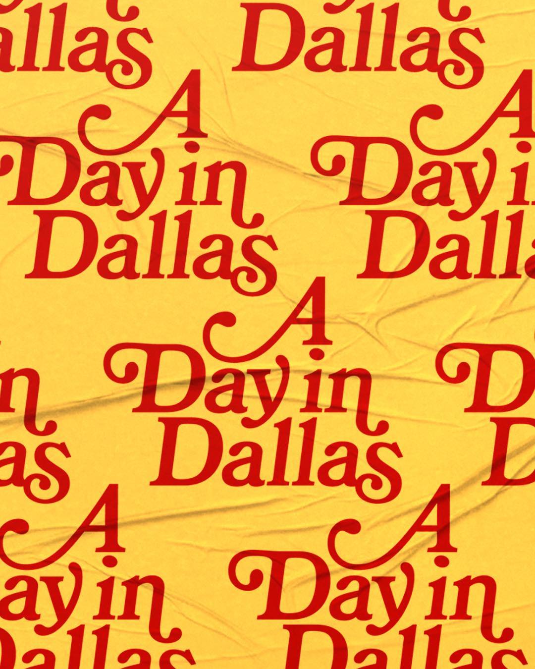 A pattern of A Day in Dallas logo.